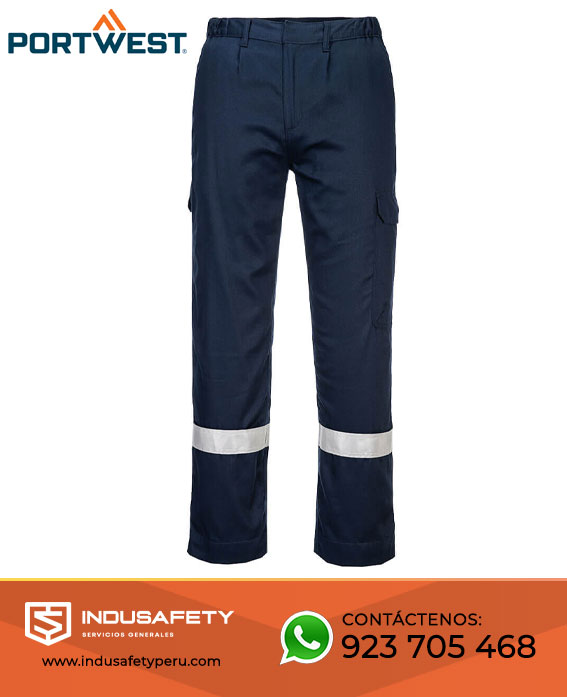 PANTALÓN IGNÍFUGO CON CINTA REFLECTIVA PORTWEST- FR412  